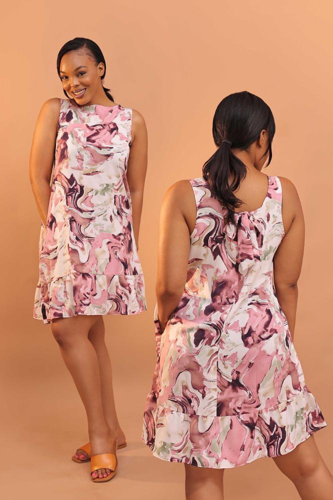 Blossom pattern flowy dress in Unknown