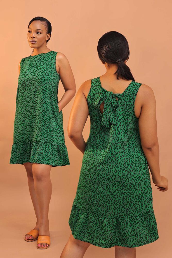 Animal Print pattern Flowy Dress in Unknown