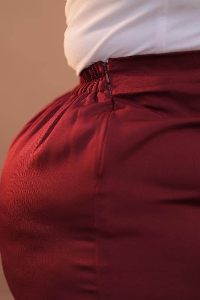 Side Slit Work Skirt