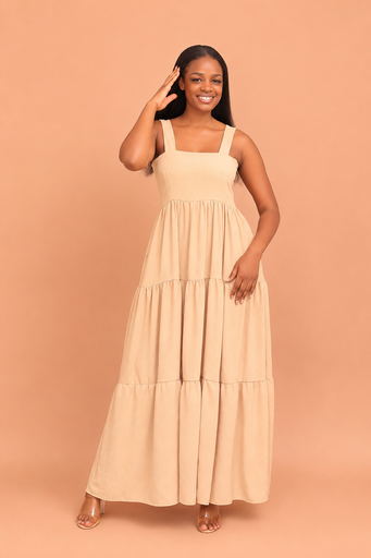 Flow Maxi Dress — Beige