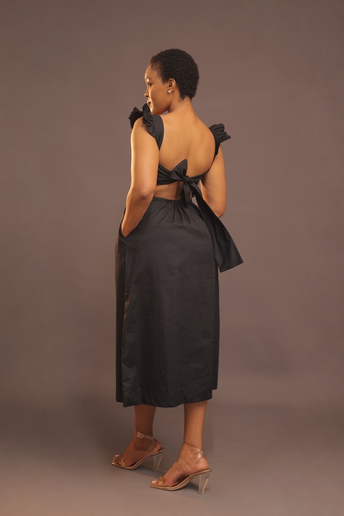 Solana Open-Back Midi Dress