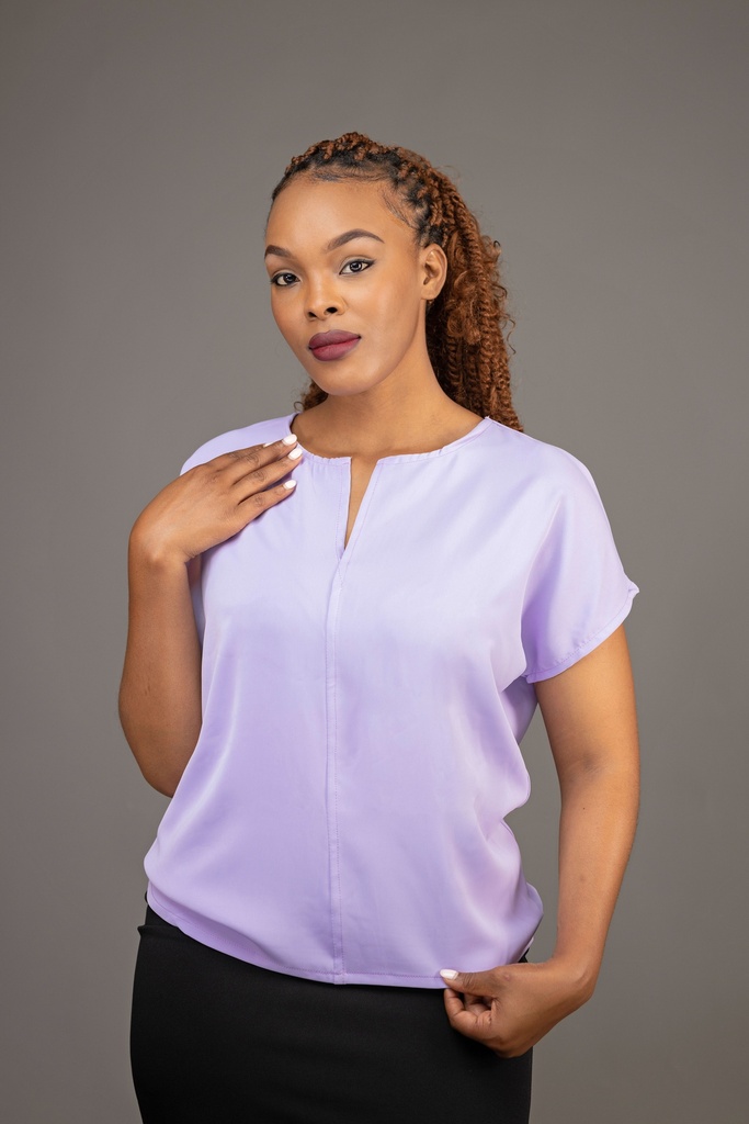 V-Neck Office Blouse