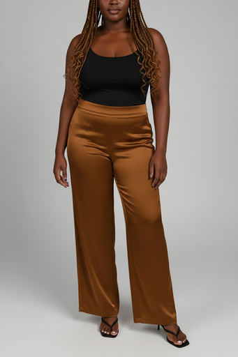 Angel Satin Pant — Brown