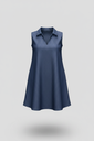 Denim Collared Short Dress