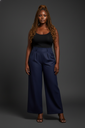Pleated Denim Trousers