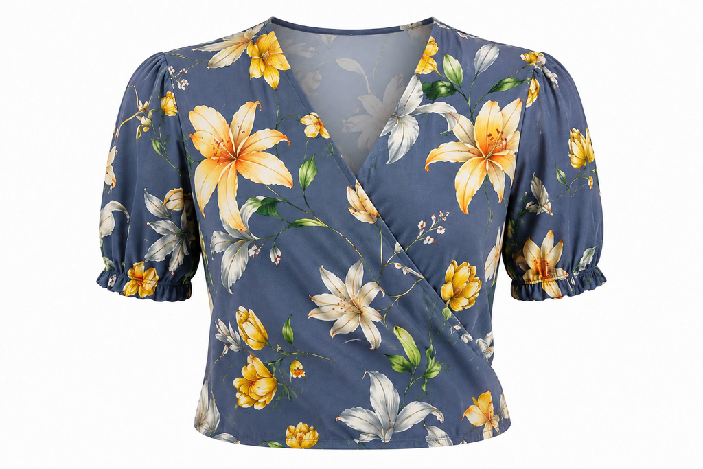 Floral Wrap Top