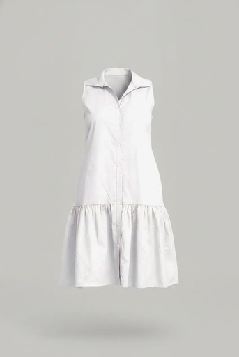 Cotton Sleeveless Shirt Dress