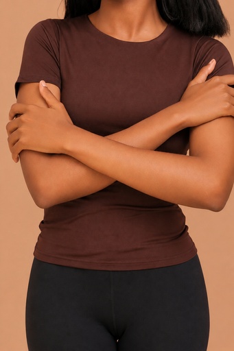 Basic Tee Short Sleeves — Coffee Brown