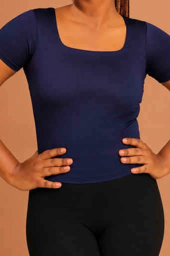 Basic Tee Short Sleeve Lowneck — Navy Blue