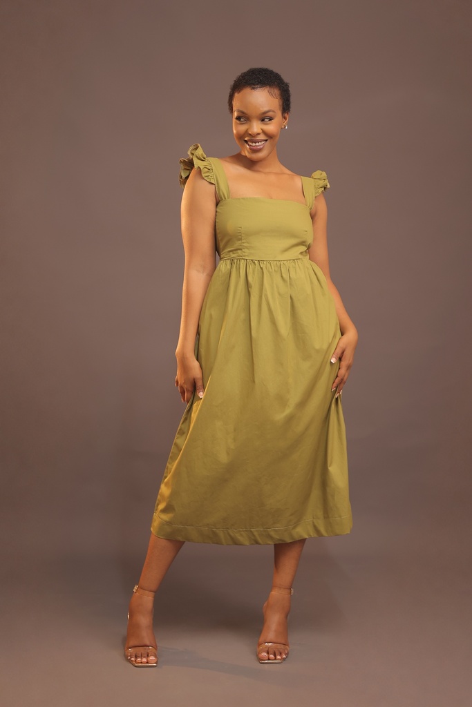 Solana Open-Back Midi Dress